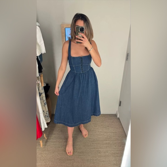 Reformation Blue Denim Dress - Picture 8 of 10